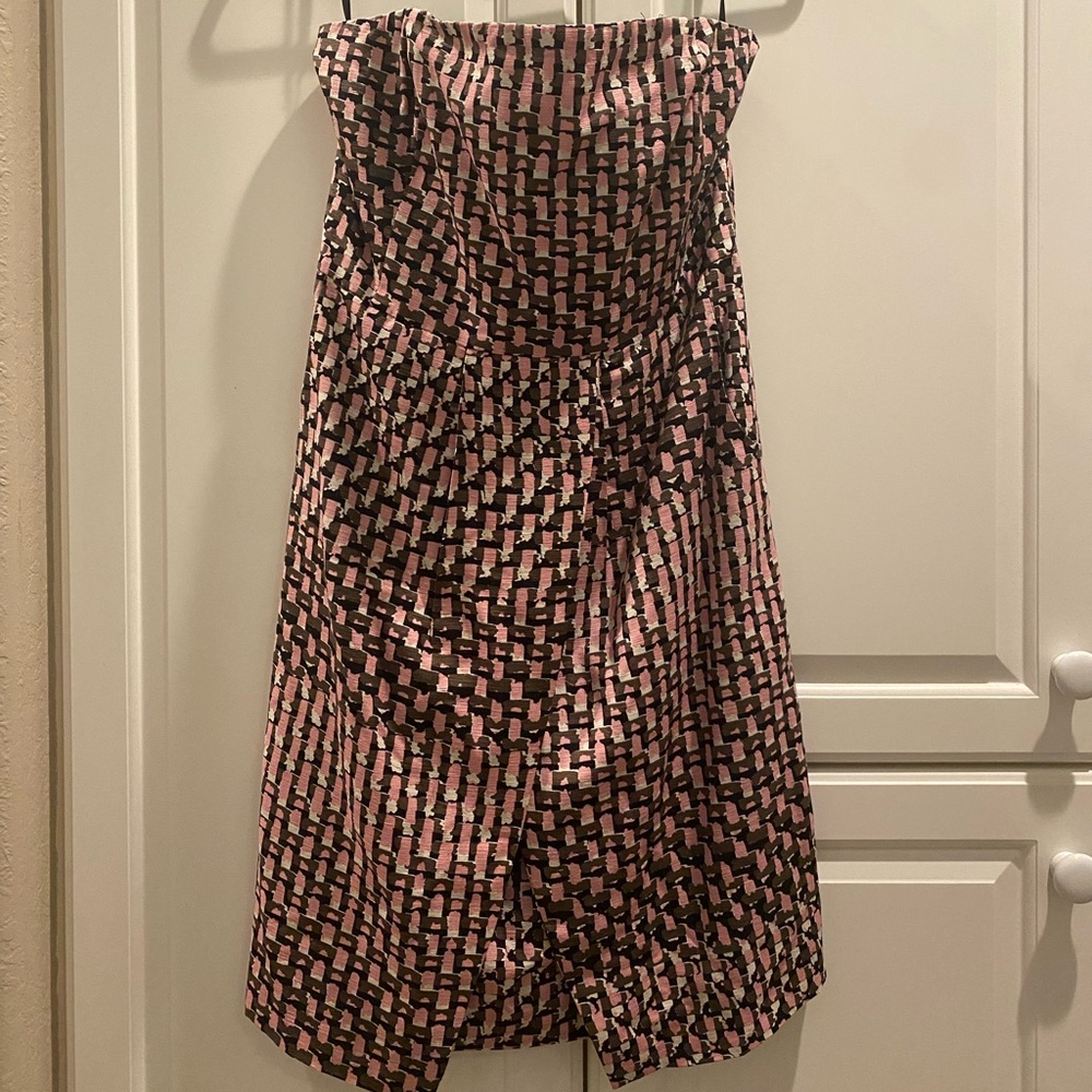 Banana Republic black and pink Strapless Sheath Dress with pockets